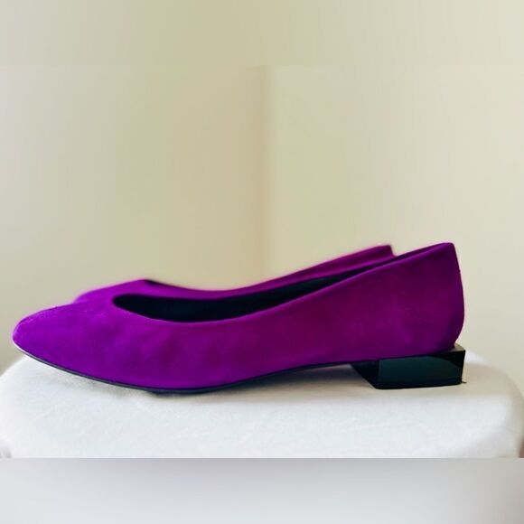 DELMAN GORGEOUS LEATHER SHOES WITH PURPLE SUEDE SIZE 8.5 - Picture 7 of 8